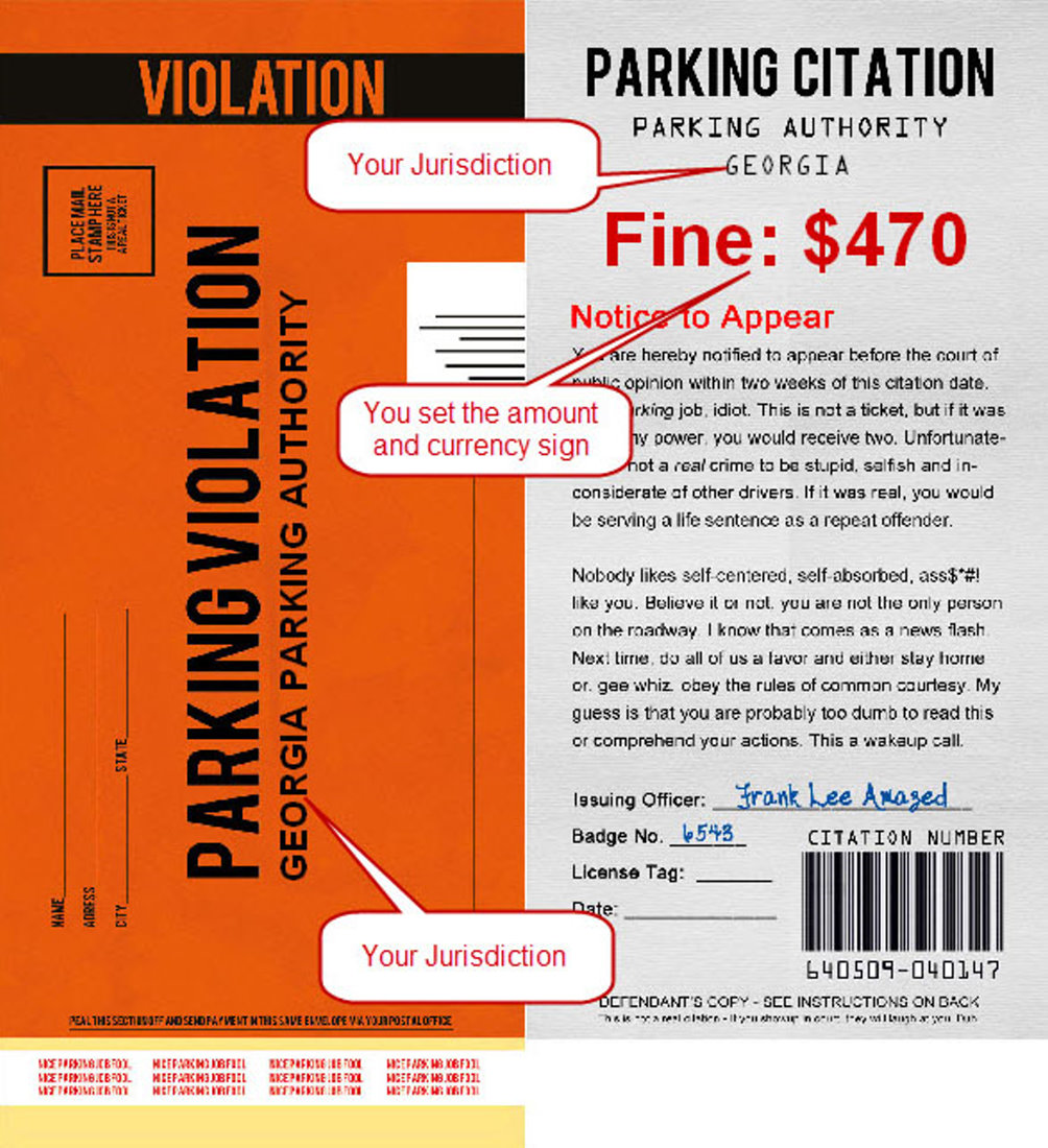 Fake Parking Ticket Pdf Uk candysoftware